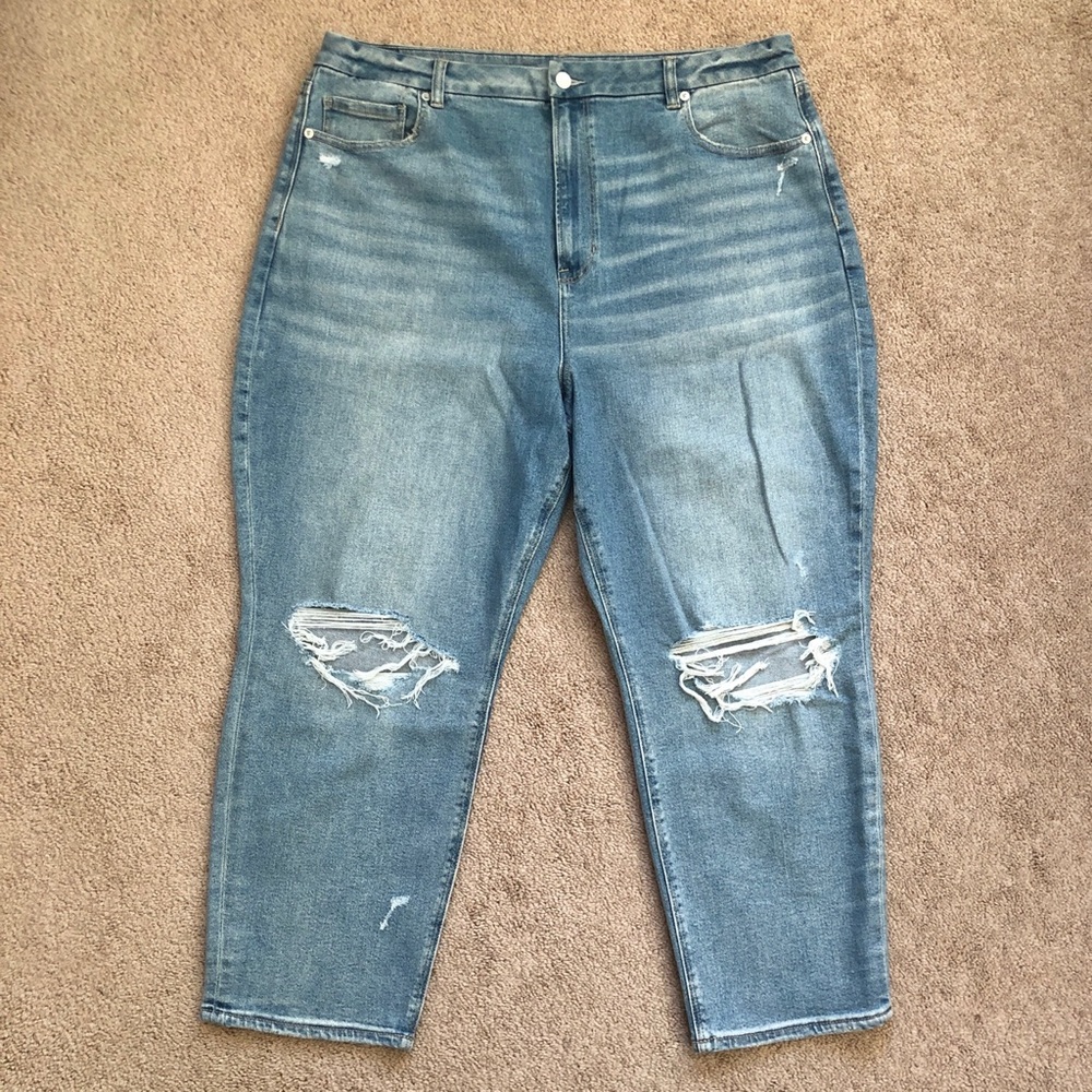 American Eagle distressed mom jeans plus size 20 Short
